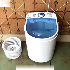 PANSON Mini washing machine fully automatic free dehydration rackdrying function