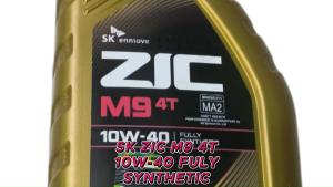 SK ZIC M9 4T Fully Synthetic Engine Oil 10W-40 1L VHVI TECH API SN JASO MA2