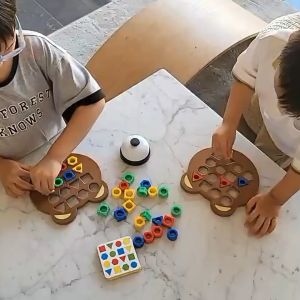 TAIYO Mainan Anak Puzzle 3D Geometri Shape Matching Game Bentuk Warna Montessori