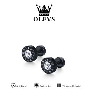 OLEVS Baik Pria Maupun Wanita Dipersilakan Anting Berlian Angka Romawi Keren Anting Fashion Korea