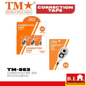 Do It Home TM-863 Correction Tape 8 Meter Side Pull Compact Office Tool