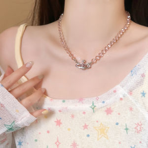 สร้อยคอสีน้ำเงินคริสตัล สร้อยคอแบบโซ่สตรี เครื่องประดับแฟชั่นฤดูร้อน เครื่องประดับแฟชั่นสำหรับผู้หญิง ที่เป็นมิตรกับผู้หญิงทุกคน