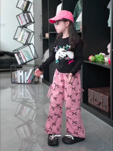 PRINCESS KESLI กางเกงเด็กหญิง ขากว้าง สไตล์เกาหลี ลำลอง ใส่สบาย ฤดูร้อน รุ่นใหม่ 2-14 ปี