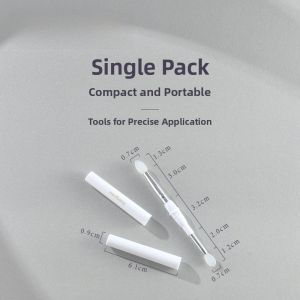 Silicone Double-Headed Lip Brush And Eyeshadow Brush Portable Cosmetic Brush for Lipstick And Lip Balm Application