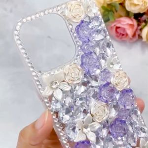 เคสเพชรคริสตัลหรูหราฟรุ้งฟริ้ง ip 11 11Promax 12 12Pro 12Promax 13 13Pro 13Promax 14 14Plus 14Promax 15 15Plus 15Pro 15Promax 16 16Plus 16Pro 16Promaxติดอะไหล่ดอกไม้