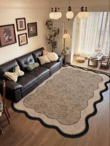 XINGLIANXIN | Waterproof Vintage Washable Irregular Shaped Carpet for Sofa Coffee Table