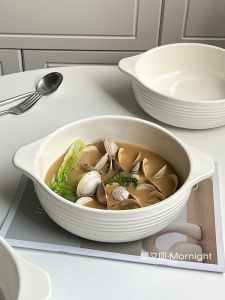 Bát Canh Bằng Gốm Sứ Cỡ Lớn Có Đôi Tai Bát Súp Bằng Gốm Sứ Dùng Trong Gia Đình Bát Súp Cá Chua Phở Bát Súp Kiểu Mới 2025