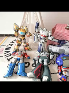 Transformers theme Optimus Prime bumblebee Megatron foil balloon Large boy kids toy birthday party decoration