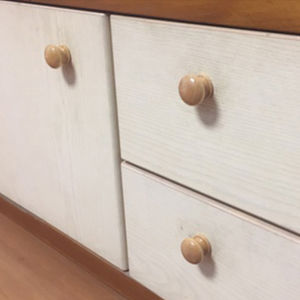 5PCS/10PCS/20PCS Solid Wood Single Hole Small Handle Round Log Handle Drawer Wardrobe Cabinet Door Handle Wood Mushroom Round