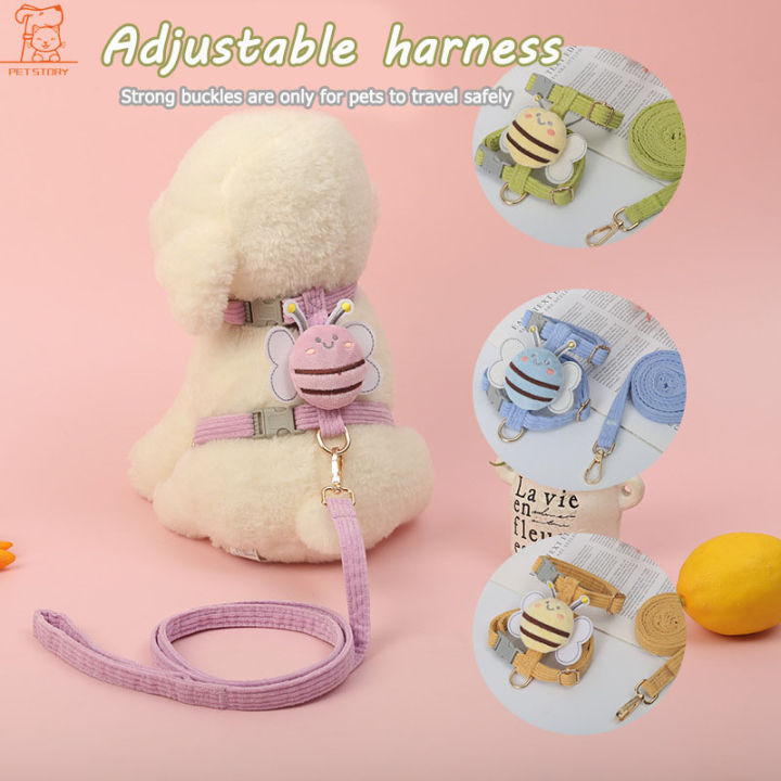 【Pet story】Cute cat leash pet rabbit small dog leash dog Ishaped
