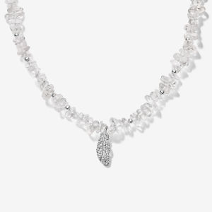 HEFANG Jewelry | Dây Chuyền Lông Cánh Pha Lê Trắng Nhỏ Gọn