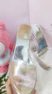 Guốc cao gót trong suốt guốc nữ quai trong đế trong cao 17cm đúp trước cao 7cm size từ 34 đến 40gót trụ cao chắc chân quai mika mềm dẻo dễ mang