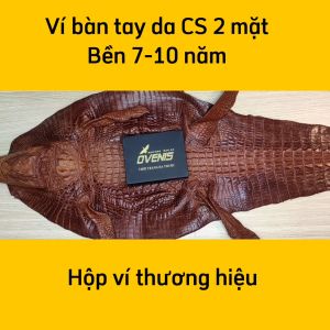 [FREE SHIP] Ví da cá sấu 2 mặt. Nguyên bàn tay cá sấu có móng rất đẹp!