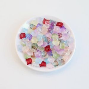 30pcs/lot Colorful Cat Head Glass Beads Cute Lampwork Charm Beads For Jewelry Making DIY Bracelet Necklace Earrings Accessories