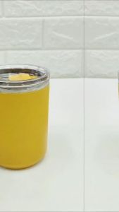 304 Stainless Steel Double-Layer Mug Portable Drinking Cup Office Coffee Cup (BGJAYA)