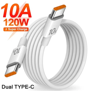 10A 120W USB Type C Super Fast Cable For Huawei 30 Xiaomi Redmi Samsung Poco F5 Fast Charging USB C Charger Cable Data Cord