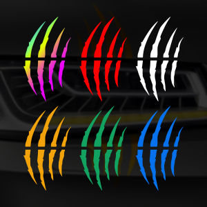 Demon Claw Stiker Motor สะท้อนแสงตกแต่งรถจักรยานโมโตอุปกรณ์ตกแต่งรถสกูตเตอร์ด้านหน้าหมวกกันน็อคกล่องด้านหลัง