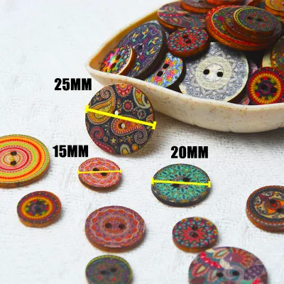 Nút Gỗ Retro 2 Lỗ 50 Cái/100 Cái Thân Thiện Với Môi Trường Thủ Công May Vá Cho Sổ Lưu Niệm Quần Áo Đồ Trang Trí Tự Làm Phụ Kiện Trang Trí Phong Cách Bosian