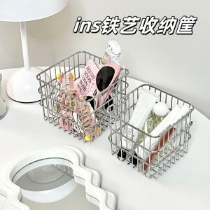 Double Layer Iron Art Storage Rack Stainless Steel 304 Kitchen Bathroom Bedroom Cosmetic Organizer No Installation Required