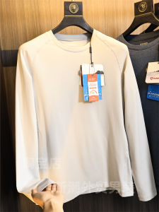 Áo Thun Nam Dài Tay Ấm Áp Thể Thao Ngoài Trời Mùa Thu Đông Nhanh Khô Thời Trang Thành Phố Màu Trơn Cổ Tròn