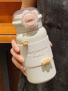 Cốc Nước Cách Nhiệt Đơn Giản Cho Nữ Có Van Nắp Cỡ Nhỏ Di Động Cốc Đựng Nước Cho Học Sinh Cốc Đựng Nước