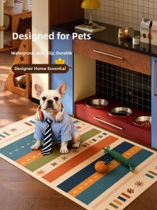 YUNHAOBUYI | Dopamine Ethnic Style Pet Mat Waterproof Anti-urine