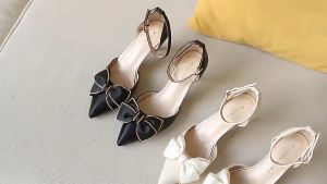 2.75 inches White High Heels Pointed Toe Stiletto Shoes Elegant High Heels for Women Party Sandals for Banquets