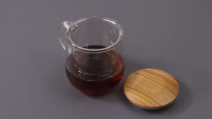 Gelas Teh dengan Saringan & Cangkir Kaca Tahan Panas