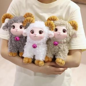 Cute Lamb Plush Toy Soft Vinyl Plush Stuffed Animal Sheep Glitter Hooves Birthday Gift for Girls Decor Random Accessory Color