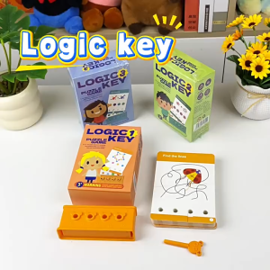 Mainan Edukatif Kunci Logika Logic Key Puzzle Game Montesori Kartu Belajar Kreatif