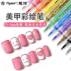 Quick Dry Acrylic Marker Pen Nail Art Graffiti Tool No Need UV Lamp Soft Tip Cone Head Water Based Pen for Business And Culture