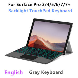 Backlight Keyboard for Microsoft Surface Pro 3 4 5 6 7 7+ Tablet Wireless Magnetic Keyboard for Surface Pro 7/6/5/4/3/7Plus Case