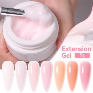 Soak Off UV LED Jelly Extension Nail Gel Multicolour Milky White Clear Pink Modeling Carving Glue Nail Salon DIY Manicure