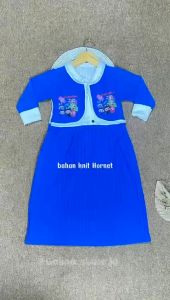 Gamis Mahalia anak perempuan viral labubu Baju muslim muslimah longdress 1-7 tahunKombinasi Rompi