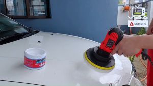Mitsushi 650W Car Polishing Machine 5 Inch Heavy Duty Sander Buffer Car Polishing Machine Polish Wax Mesin Polish Kereta auto Polishing Adjustable Speed Buffing Tool