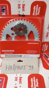 Gir Set Paket Rantai Roda Drive Chain Kit T-15 T-46 428-120 CB150R (2015 - 2018) CBR 150R (2014 - 2016) Original Honda 06401 K45 N01