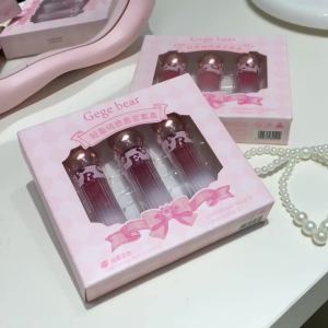 Gege Bear Velvet Mist Lip Glaze Set Matte Velvet Lip Clay Long-lasting Color Non-drying Lipstick