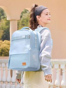 Ultra-Light Large-Capacity Backpack for Junior High School Students Girls Spinal Protection Dual-shoulder Bag 32L