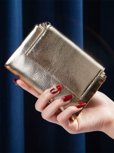SIFULUN | Trifold Small Real Leather Wallet Multi Card Slots Cash Holder