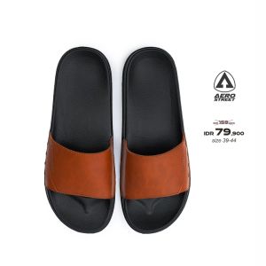 Aerostreet 39-44 Garvi Hitam Coklat Tua - Sandal Selop BAAAA
