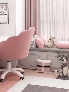 Computer Chair Comfortable Learning Chair Bedroom Sedentary Backrest Swivel Chair Female Student Dormitory Net Red Makeup Chair