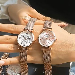 OLEVS 6892 Fashion Lady Dress Gift WristWatch Minimalist Casual Business Watch For Lady Stainless Steel Power Girl Lady