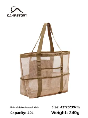 Large Capacity Beach Swimming Bag Childrens Toy Storage Net Bag Outdoor Portable Handbag Travel Shopping Bag Sports Fitness