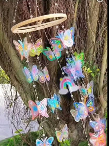 Hand-Painted Butterfly Wind Chimes Frame Kit: A Creative Home Decor