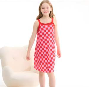 Combo 6 váy 2 dây văi tăm lạnh QC thoáng mát xinh xắn mùa hè cho bé gái 8-36kg