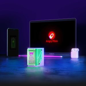 Angry Miao Cybercharge 90W Output Wall Charger (Fluorescent Green / Industrial White / Neon Purple)