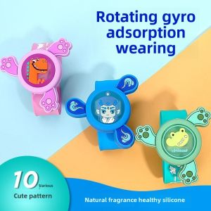 Flash Rotate Gyro Kids Mosquito Repellent Bracelet Cartoon Luminous Slap Band Toy Baby Anti-Bite Anti-Mosquito Watch