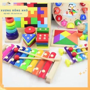 Đồ chơi gỗ thông minh phát triển trí tuệ cho bé Combo 3 4 5 6 7 8 món giá tiết kiệm dành cho bé Xương Rồng Nhỏ
