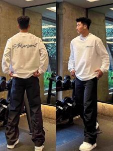 Áo Thun Dài Tay Cotton Nguyên Chất in Họa Tiết Mỹ Cỡ Lớn Dành Cho Nam Và Nữ Mùa Xuân Thu Thường Ngày Thoáng Khí Chống Thấm Mồ Hôi