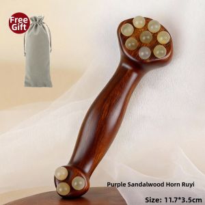 Natural Purple Sandalwood Lotus Massage Stick Acupressure Tension Releaser